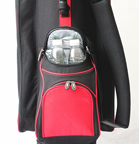 A99 Golf Travel Mate III Carryon Travel Cover Hard Case Hybrid Travel Bag with TSA Lock (Black/Red) + One Protection Skin