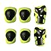 MAXZOLA Kids Protective Pads Knee Pads Elbow Pads Wrist Guards 3 In 1 Protective Gear Set (Green)