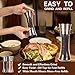 Salt and Pepper Grinder Set Oil Sprayer for Cooking Stainless Steel Pepper Mill Shaker Tall Salt and Pepper Grinder Adjustable Coarseness with Silicone Funnel Cleaning Bottle Brush for Home Chef-5Pack
