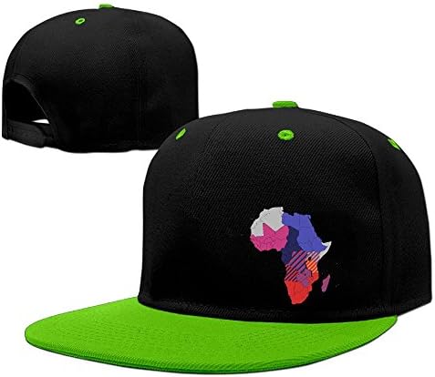 Africa Hip Hop Baseball Caps Comfortable Flat Bill Plain Snapback Hats KellyGreen