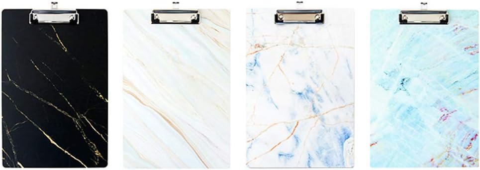 Vxhohdoxs A4 Marble Clipboard Writing Pad File Folders Board Clip Document Holder School Office Stationery Supplies
