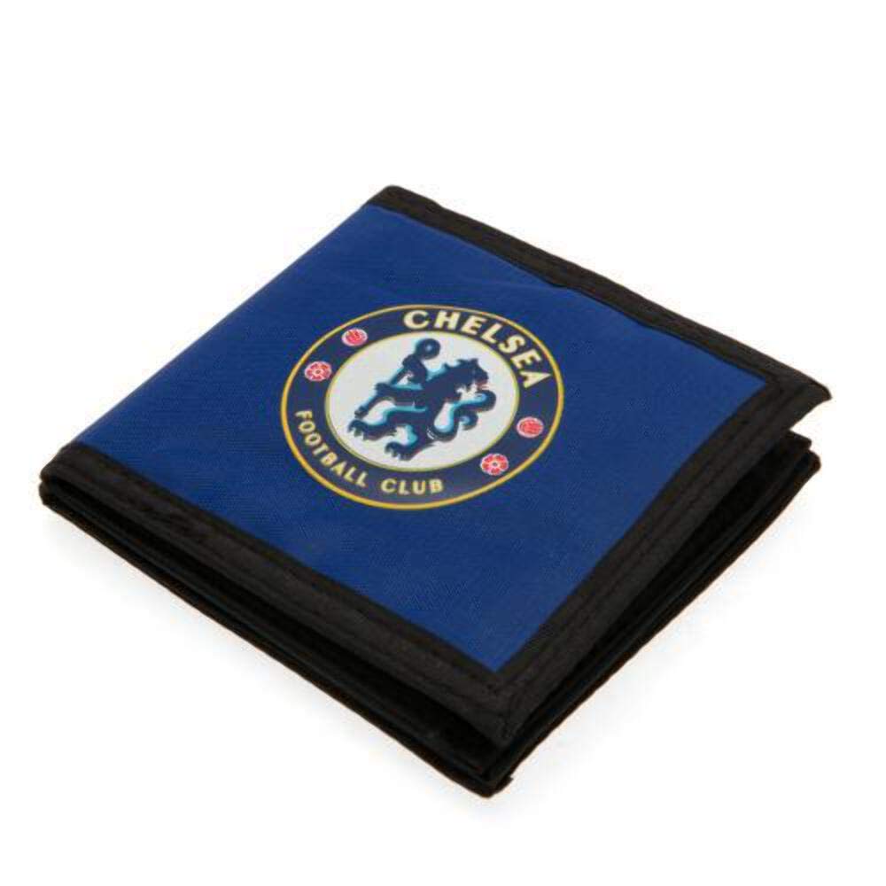 Chelsea FC Football Crest Nylon Money Wallet, Blue