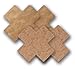 Nippies Women's Tan Caramel Cross Waterproof Adhesive Fabric Nipple Cover Pasties (Size Large)