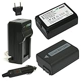 Wasabi Power Battery (2-Pack) and Charger for Sony NP-FW50 and Sony Alpha 7, a7, Alpha 7R, a7R, Alpha 7S, a7S, Alpha a3000, Alpha a5000, Alpha a6000, NEX-3, NEX-3N, NEX-5, NEX-5N, NEX-5R, NEX-5T, NEX-6, NEX-7, NEX-C3, NEX-F3, SLT-A33, SLT-A35, SLT-A37, SLT-A55V, Cyber-shot DSC-RX10
