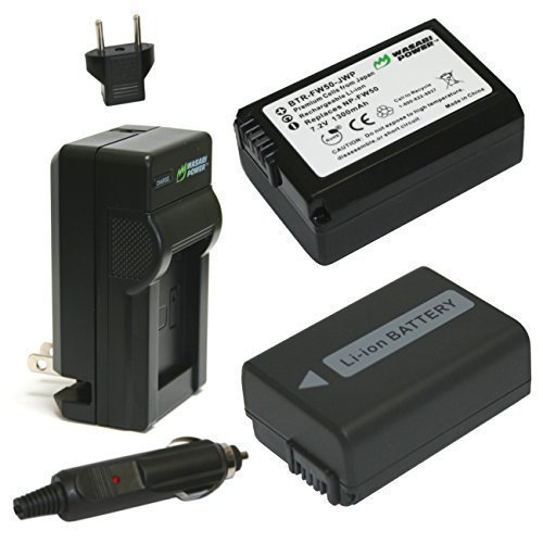 Wasabi Power Battery (2-Pack) and Charger for Sony NP-FW50 (Compatible with Alpha a7, a7 II, a7R, a7R II, a7S, a7S II, a5000, a5100, a6000, a6300, a6500, NEX-5T, Cyber-shot DSC-RX10 III and more) Wasabi Power Battery (2-Pack) and Charger for Sony NP-FW50 (Compatible with Alpha a7, a7 II, a7R, a7R II, a7S, a7S II, a5000, a5100, a6000, a6300, a6500, NEX-5T, Cyber-shot DSC-RX10 III and more)