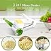 MASTERTOP Cheese Grater- Rotary Grater- Mini Vegetable Slicer, 3 in 1 Stainless Steel Drum for Hard Cheeses, Chocolate and Nuts