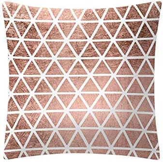 XINDEEK 2018 Pillow Covers Rose Gold Pink Cushion Cover Square Pillowcase Pillowslip for Home Sofa Car Bed Decoration(E,18"x18" )
