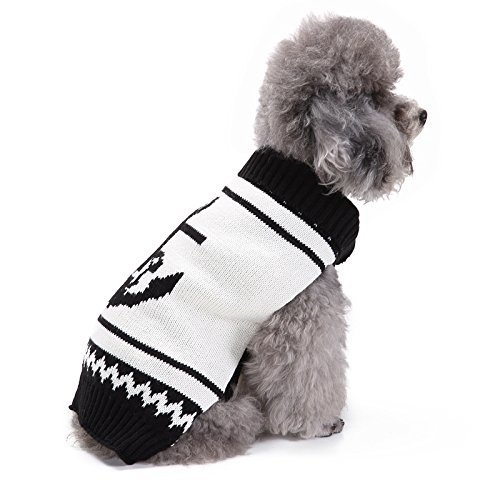 Tangpan Turtleneck Classic White Sailor Pet Dog Sweater Apparel(White,XL)