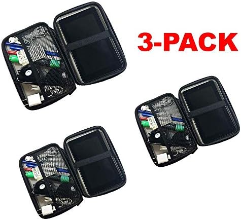 CABANA SPORTS INFINITE TRAVEL ACCESSORY CASE! CARRY ELECTRONICS, SUN GLASSES, TABLETS, AND OTHER ACCESSORIES SAFELY AND SECURELY. (Black Three Pack)