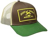 John Deere Men's Twill and Mesh Cap Embroidery, Green, One Size