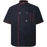 TopTie Unisex Short Sleeve Chef Coat Jacket