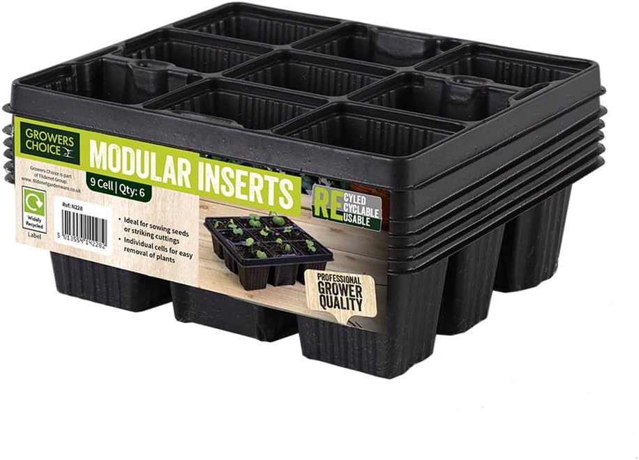 Bosmere N228 Modular Inserts Black Pack of 6 9 Cells Each 54 Cells Total