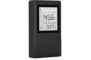 ORSONG Radon Detector for Home, Allows Short and Long Term Monitoring of Radon Levels in The Air, Dual use for Hanging and Tabletop Placement, US Version-Pci/L,Radon Detector,Home Radon (Black)