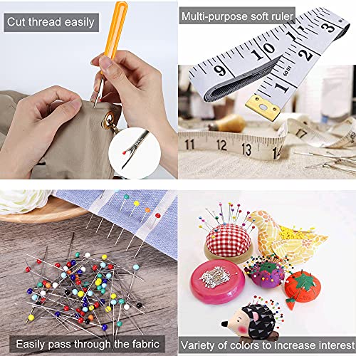 FOGAWA 250 Pcs Sewing Pins 1.5 Inches Straight Pins Quilting Pins for