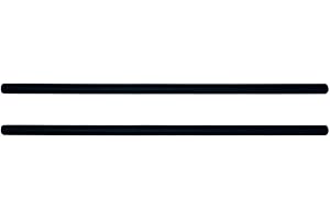 PRIM PIPEWORKS Black 1/2" Steel Pipe - 24" Length, Carbon Steel Pipe Fittings, Perfect for Home Décor Projects - Beautiful, Durable, Safe Industrial Pipe – 2 Steel Pipe Nipples