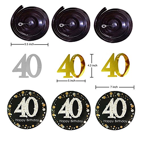 40th-Birthday-Decorations-Kit-Gold-Glitter-Happy-Birthday-Banner-Sparkling-Celebration-40-Hanging-Swirls-40th-Anniversary-Decorations