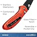 Benchmade - Griptilian 551 Knife, Plain Drop-Point, Coated Finish, Orange Handle