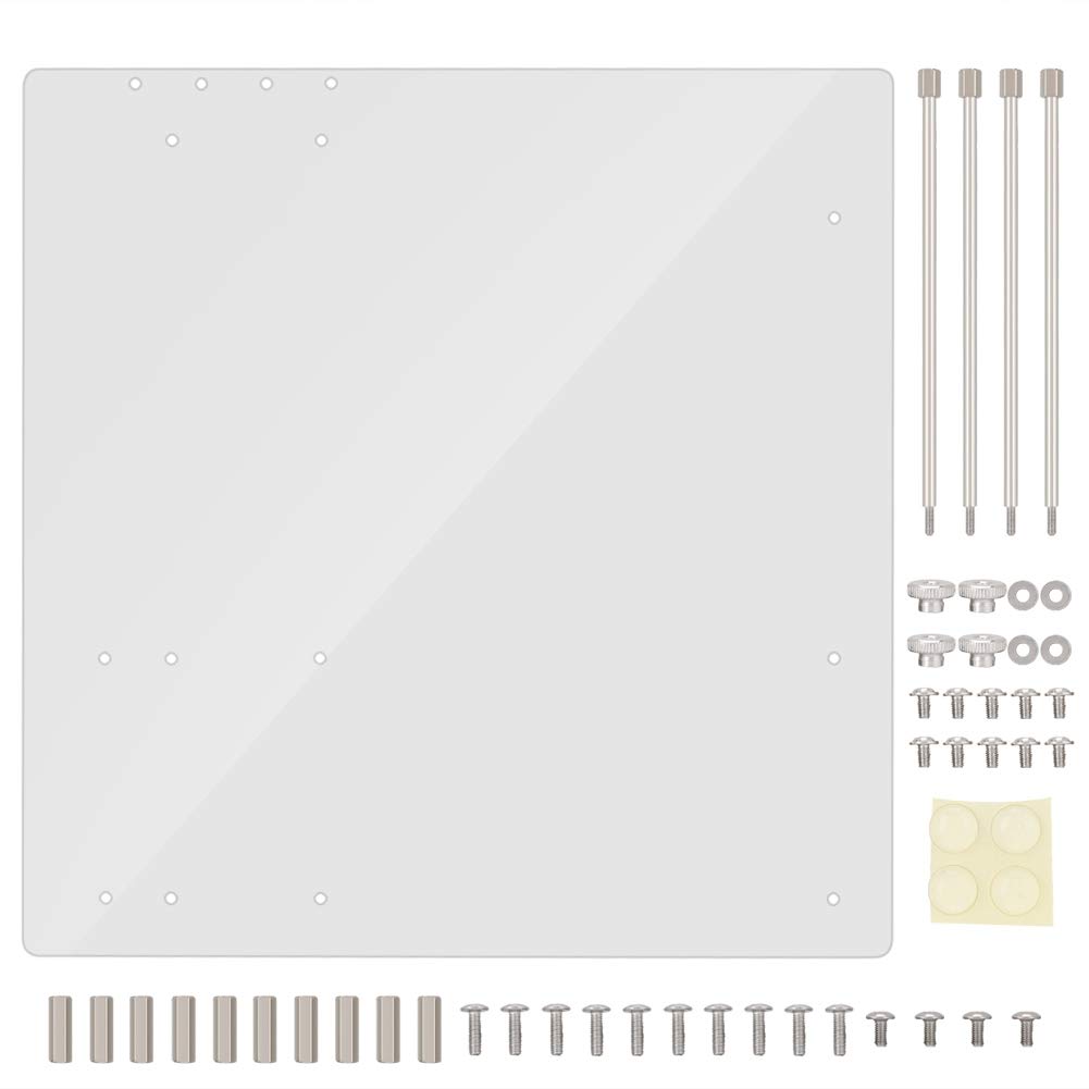 Bewinner Acrylic Frame for M-ATX Motherboard Open Frame Transparent Acrylic Overlock Computer Case DIY Base Stand For M-ATX Motherboard Convenient for Testing, Overclocking or Gaming