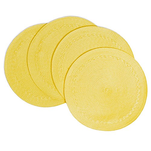 Creative dining group braided edge round placemats (set of 4), 15…