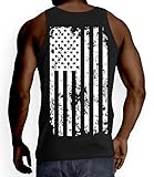 Mens Big White American Flag Tank Top T-shirt