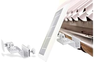 Wasserstein Gutter Mount for Solar Panel Compatible with Ring, Arlo, Blink, Reolink Cams (1 Pack, White) (Not Compatible with Ring Super Solar Panel)