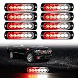 DIBMS LED Emergency Strobe Lights, 8x Red White 6