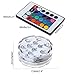BZONE RGB Multi-color Submersible LED Light, Underwater Waterproof Battery Powered LED Accent Lights Landscape Lamp with Remote Controller for Pond Swimming Pool Vase Bowl Fish Tank (Convex Mirror)