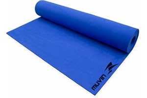Tapete para Yoga em EVA Muvin Light - Tamanho 180cm x 50cm x 0,4cm - Indicado para iniciantes - Pilates, Estúdio Yoga, Ginástica e Treino (Azul)