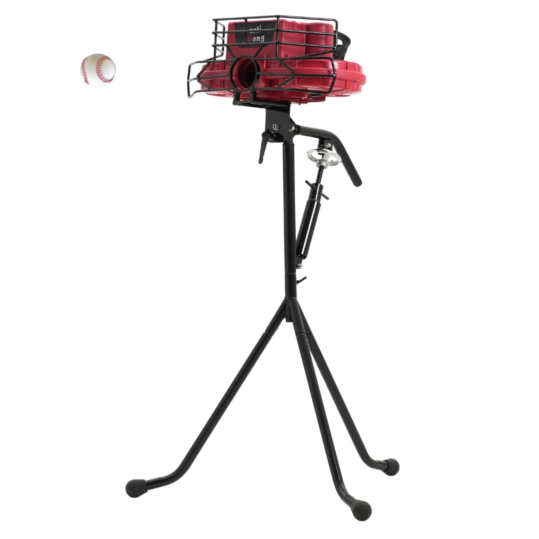 Photo 1 of ** TESTED, MISSING INSTRUCTIONS**
Furlihong 737BH Dual-Wheel Baseball Pitching Machine, Up to 95 MPH, Side-to-Side & Up/Down Angle Adjustment, Curveballs & Fastballs for Pro Players, Coaches, Adults & Youth (Red)