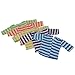 Doll T-Shirts Set of 10 - Doll Clothes fits All 18 Inch Dolls (Striped)