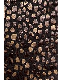 Yelete Leggings de forro polar para dama, estampados de animales metálicos de cintura alta, muy suaves, elásticos, pantalones ajustados