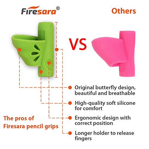 Firesara LeftHanded Pencil Grips, Original Butterfly Pencil Holder Correction Writing Aid Grip