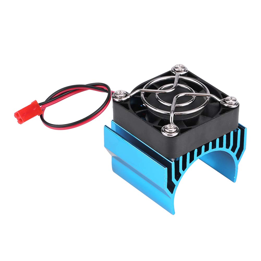 1/10 RC Aluminum Alloy Heat Sink With Cooling Fan for 540 / 550 / 3650 Motor RC Car (Blue)