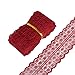 3 Rolls 10 Yards Floral Lace Ribbon Lace Trim Webbing Fabric for DIY Jewelry Making Craft Clothes Accessories Gift Wrapping (Burgundy)