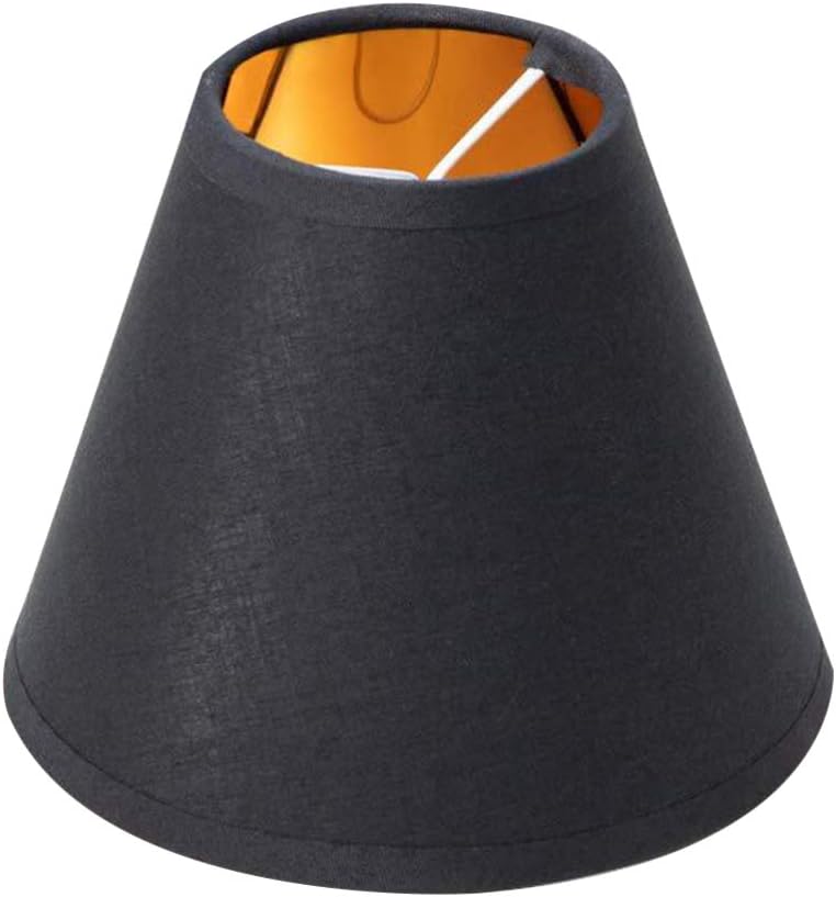 3Pcs Small Lamp Shade Modern Clip on Lamp Shade Black Lamp Shade