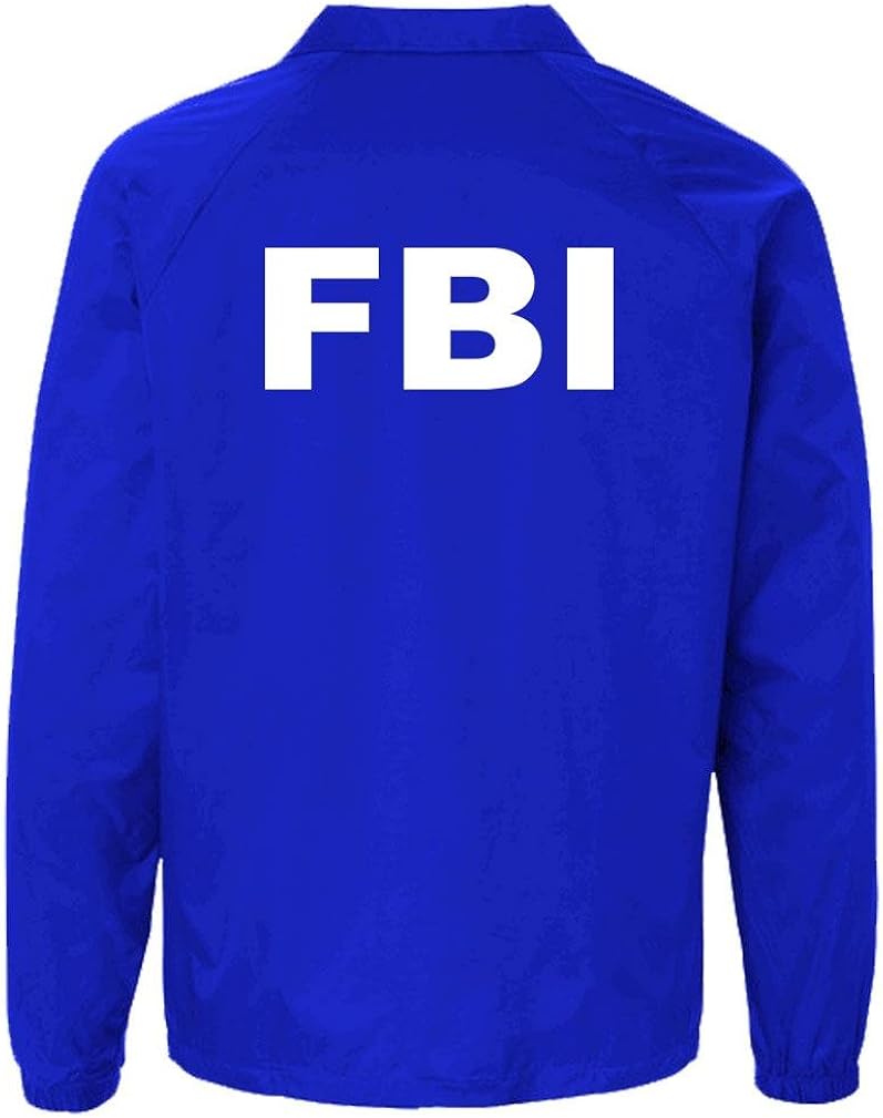 FBI - Bureau Novelty Duty Costume Jacket - Mens Coaches Jacket: Clothing