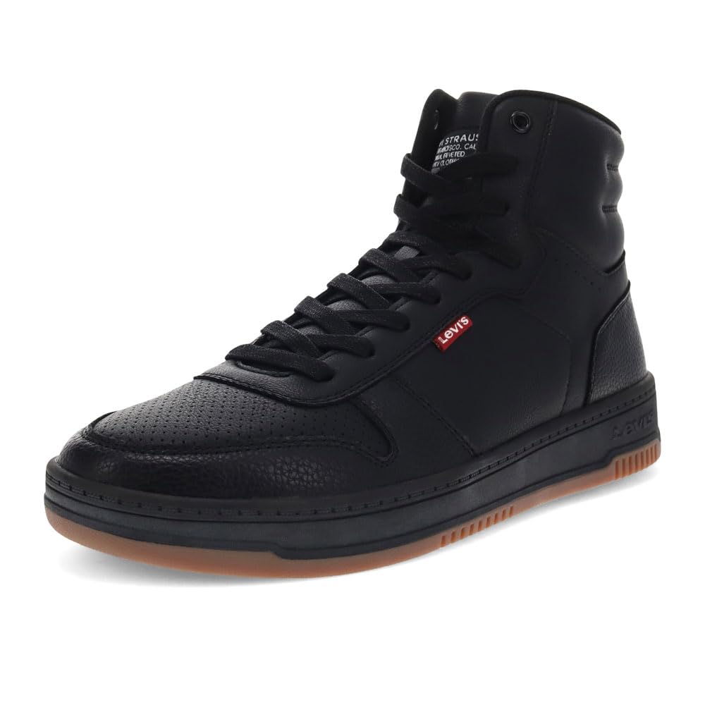 Photo 1 of Levi's Men's Drive Hi Sneaker Black/Gum 8.5
