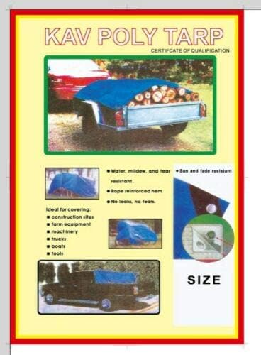KAV 2.40 x 3m (8x10 FT) Blue Waterproof Tarpaulin Tarpoline tarpaulins Tarp for Universal Covering Garden Furniture Camping - Image 3