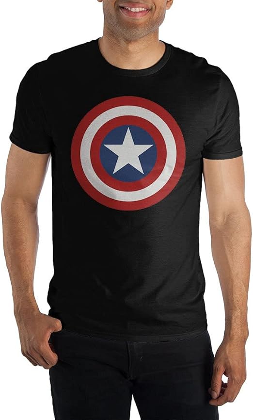 Camiseta Estampada Capitán América Logo Pecho Hombre Irk | Cuotas Sin