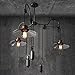 SUSUO Lignting Country Style Pulley Ceiling Pendent Light Adjustable 3-Heads Retro Wire Industrial Chandeliers Retractable Hanging Lighting