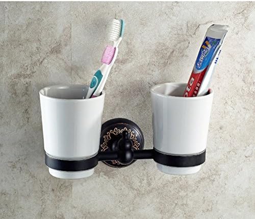 Antique brass toothbrush tumbler holder/gargle cup shelf/European ceramic dual Cup holder/ toothbrush holder Kit-A