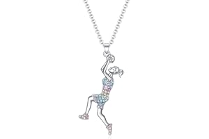 SUMFAN Volleyball/Basketball/Soccer/Golf/Swimming/Ice Skating/Ski Necklace Gifts for Girls Women,Sports Lovers Birthday Gifts for Girls Daughter and Niece
