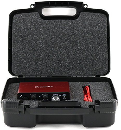 Sturdy Audio Interface Carrying Case - Carries Focusrite Scarlett Solo (2nd Gen) USB Audio Interface with Pro Tools and Accessories