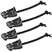 DYZD Molle Web Dominators with Elastic String, Durable Tactical Strap Management Tool, Backpack Accessories, Tactical Gear Clip, Multipurpose Fastener (Black, 4PCS)