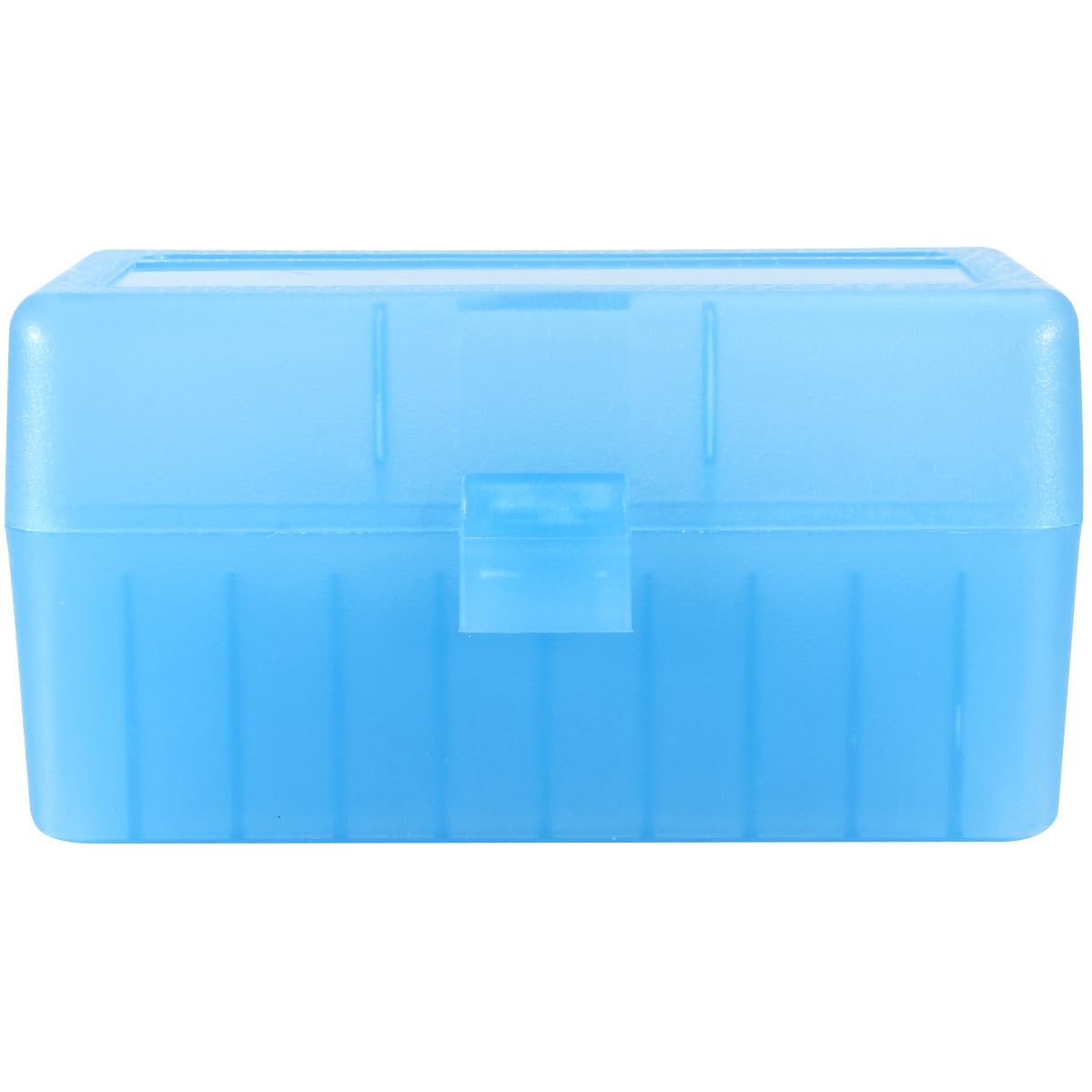 Prothens 50 round Flip-Top Rifle Ammo Box Plastic Stackable and Lockable Ammo Storage Can Bullet Case Designed for Rifle or Shotgun Ammo Storage (50 Ammo, 5.91" L 2.95" W)