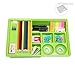 Green Multi Compartment Office Desk Drawer Plastic School Supply Organizer Caddy Tray w/ Sliding Shelf