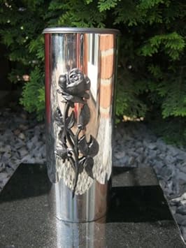 Or Friedhofsvase Vase aus Edelstahl Grabvase Edelstahlvase