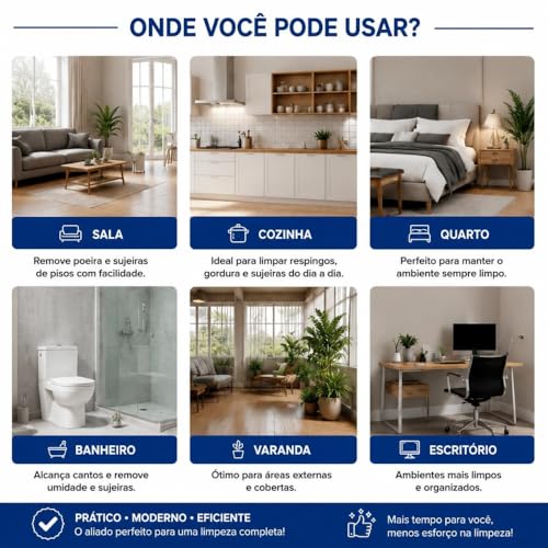 Mop com Balde Giratório 9 Litros, Cesto Inox, com Esfregão, Sistema de Limpeza 360°, Lava e Seca, Cabo Extensível, Cesto de Aço Inoxidável, Cinza - premium