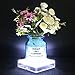 Acmee 5 Inch Plate Square 16 Super Bright LED Vase Base Light for Table Centerpiece Decoration (White)