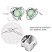 I'S ISAACSONG 925 Sterling Silver Healing Green Moonstone Crystal Charm Love Heart Pendant Necklace and Earring Jewelry Set for Women (Green Moonstone Heart Charm Jewelry Set)